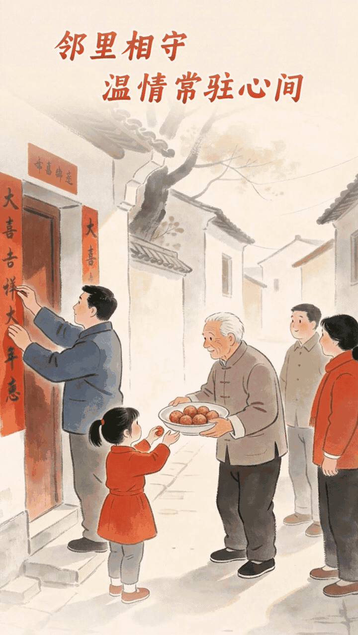 【AIGC长图】家乡里的新春烟火气