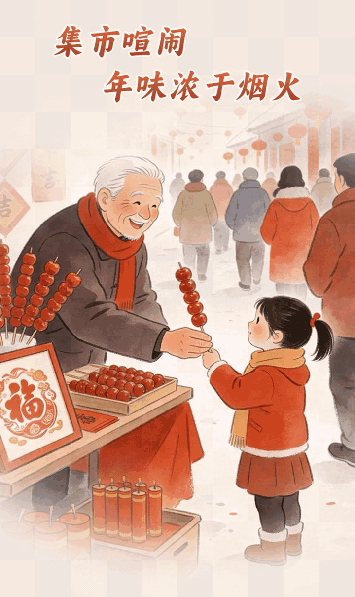 【AIGC长图】家乡里的新春烟火气