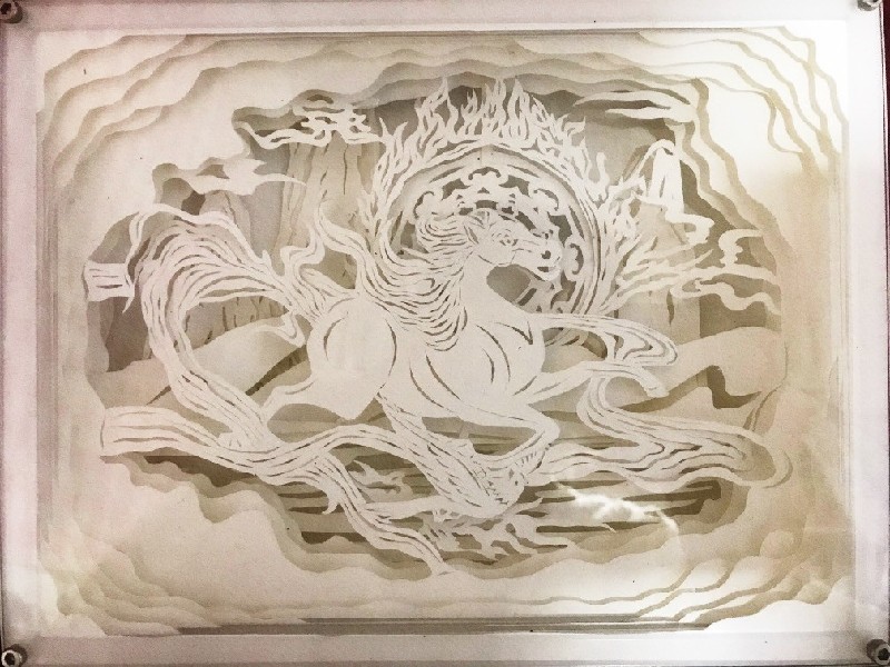 示范案例：《马踏飞燕》纸雕灯