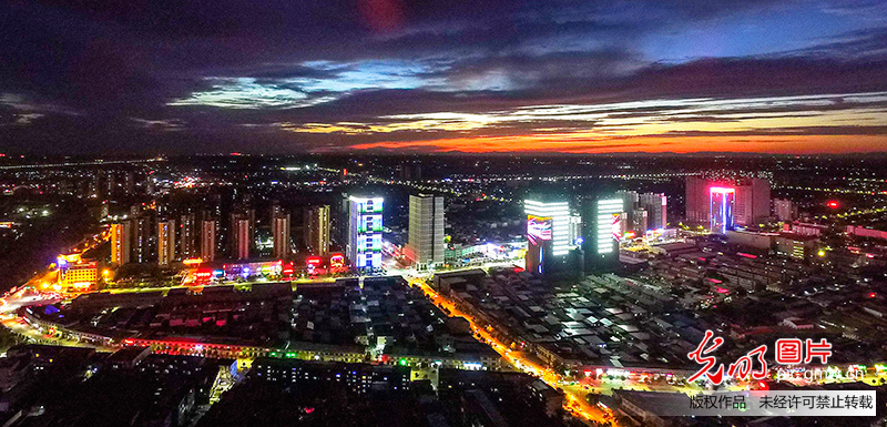 任丘会战道夜景