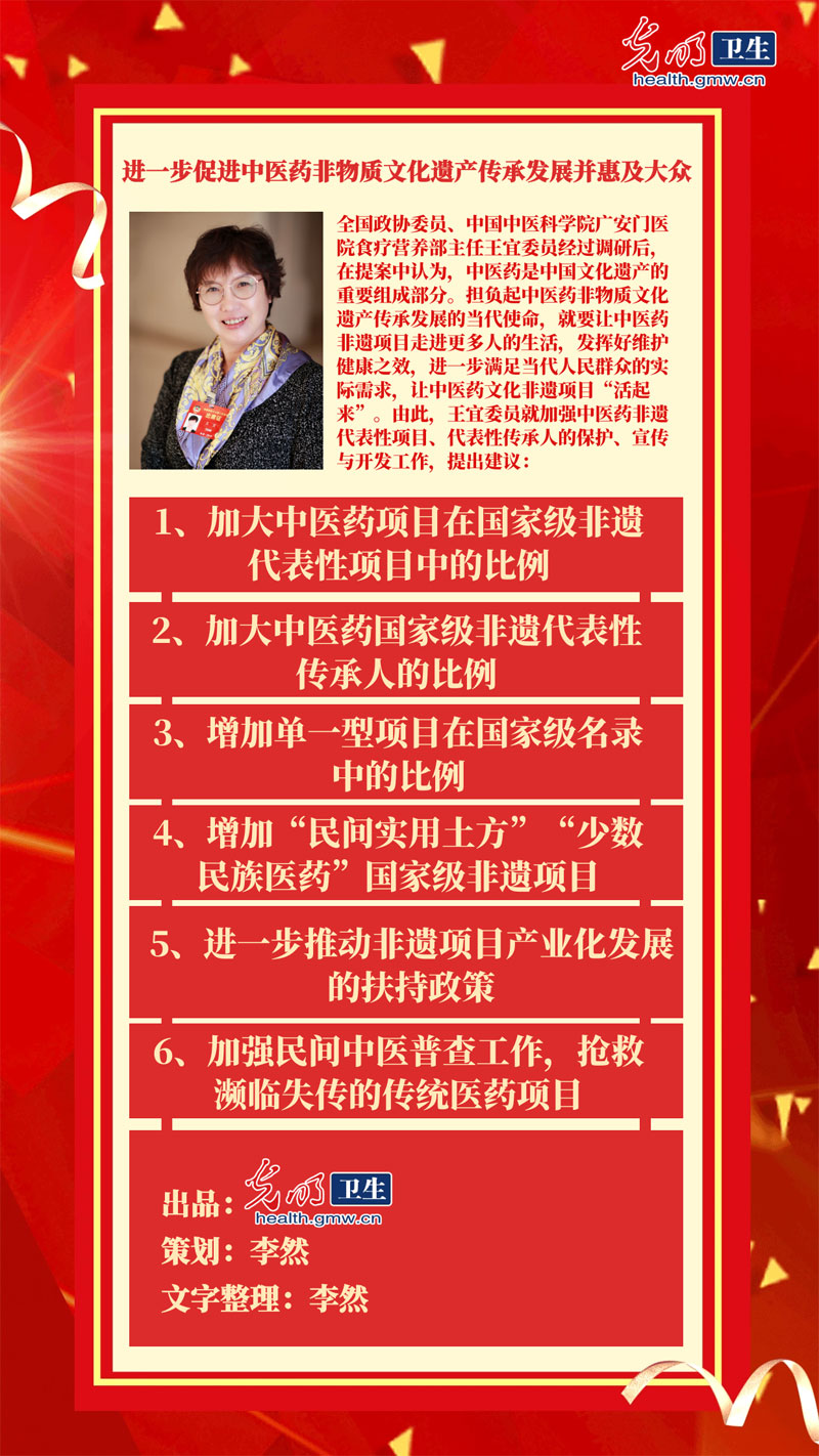 【聚焦2020全国两会】王宜委员：进一步促进中医药非物质文化遗产传承发展并惠及大众
