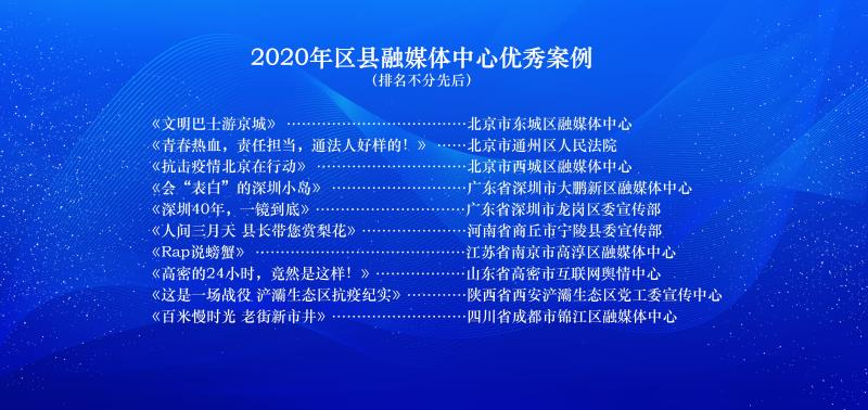 2020年优秀融媒体作品征集推选活动优秀案例揭晓