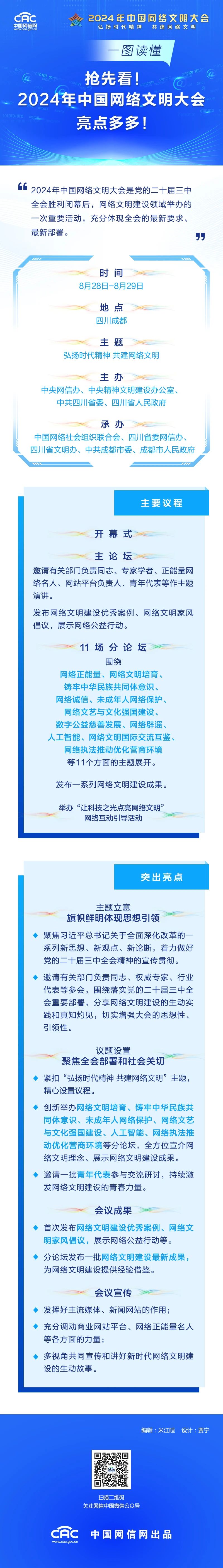 一图读懂｜抢先看！2024年中国网络文明大会亮点多多