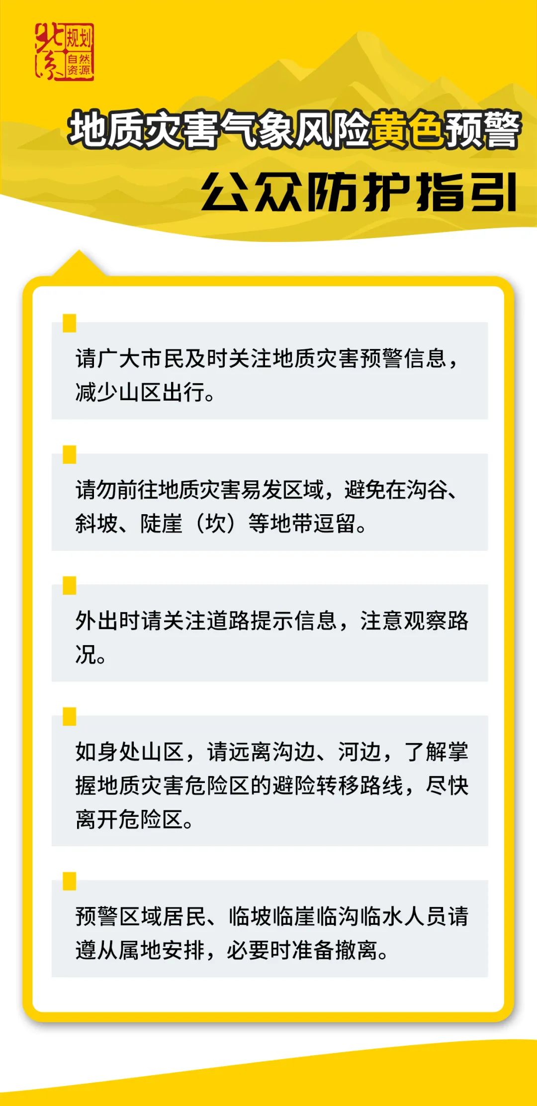 北京市升级发布地质灾害气象风险黄色预警