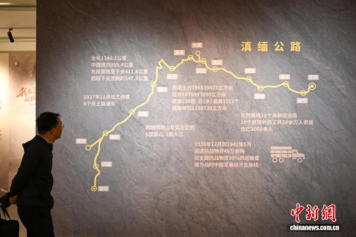 滇缅公路档案文献图片展亮相昆明 再现抗战生命线修建历程