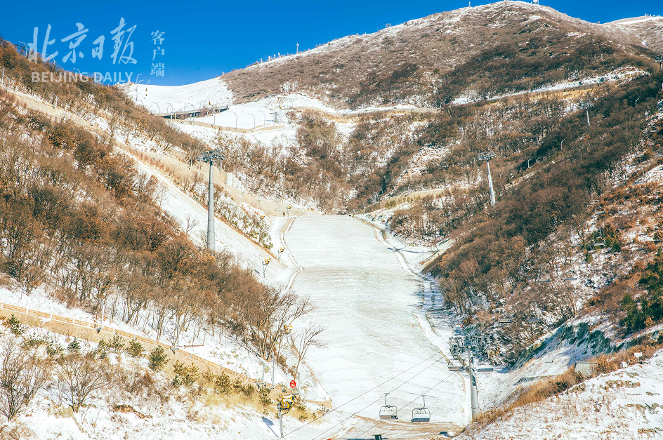 换个角度看冬奥延庆赛区！雪后“雪飞燕”振翅高飞