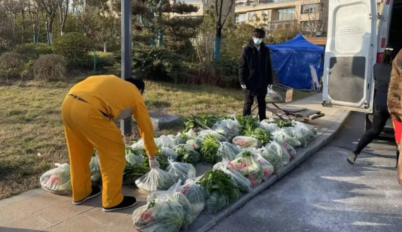 陕西秦汉新城：保障民生 送菜上门